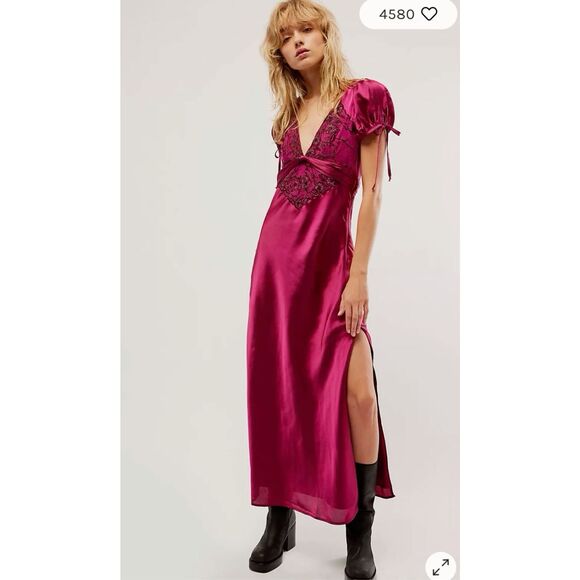Free People Dresses & Skirts - Free People Cooper Satin Midi Slip Dress $198